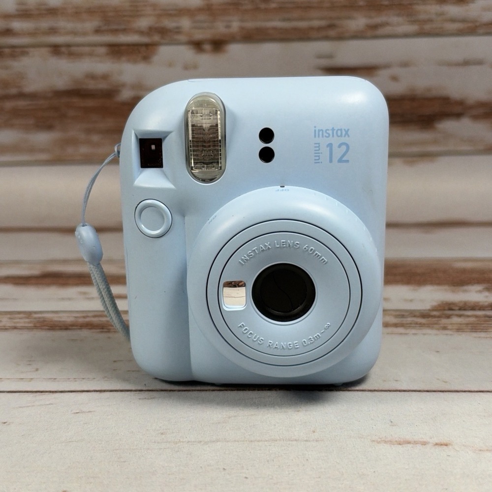 Fujifilm Instax Mini 12 Pastel Blue Instant Camera For Parts Not Working AS-IS
